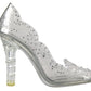Crystal Embellished Transparent Pumps