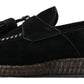 Black Suede Leather Casual Espadrille Shoes