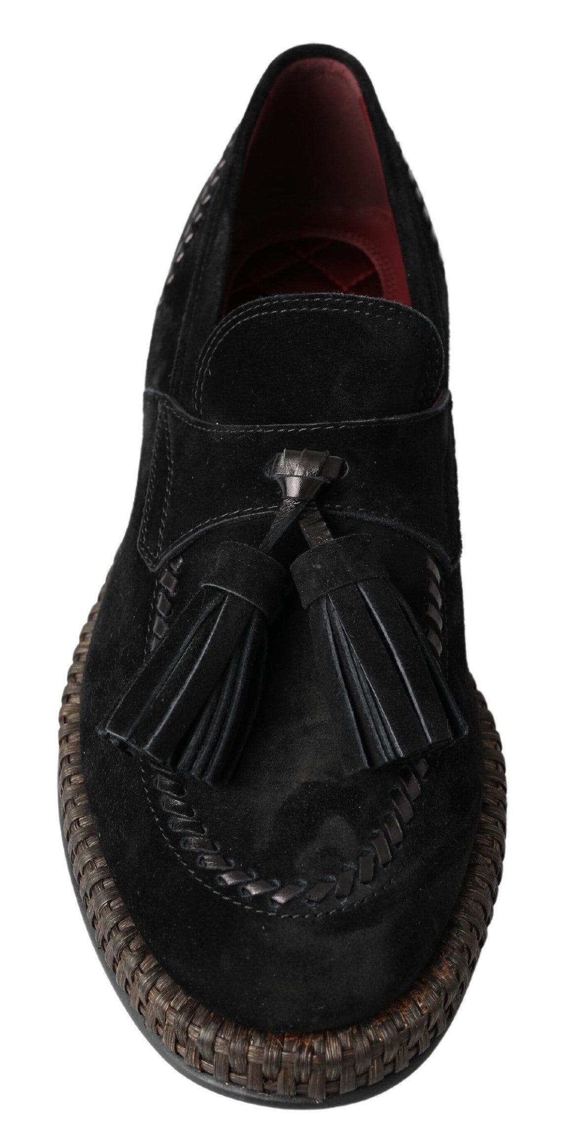 Black Suede Leather Casual Espadrille Shoes