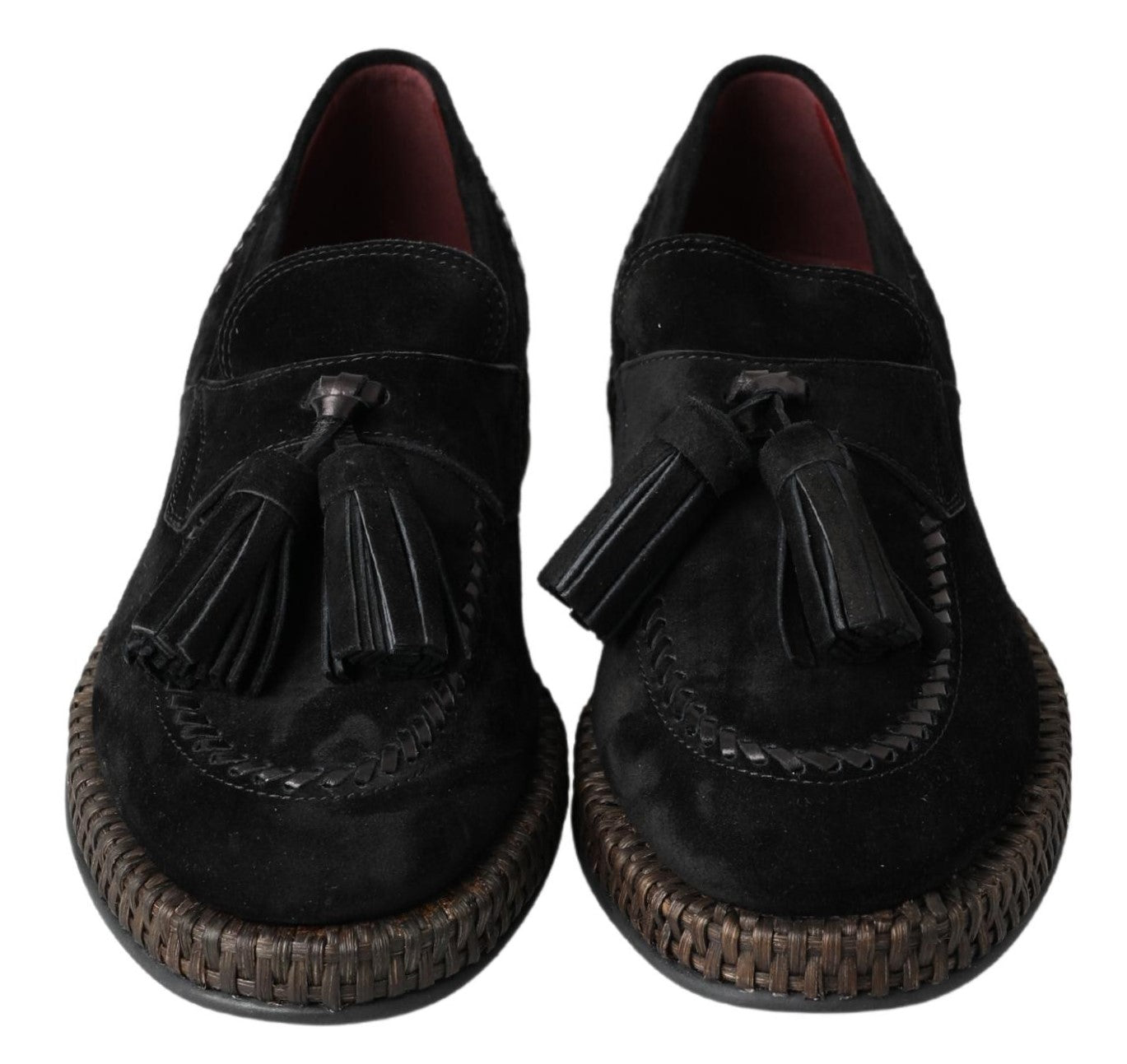 Black Suede Leather Casual Espadrille Shoes