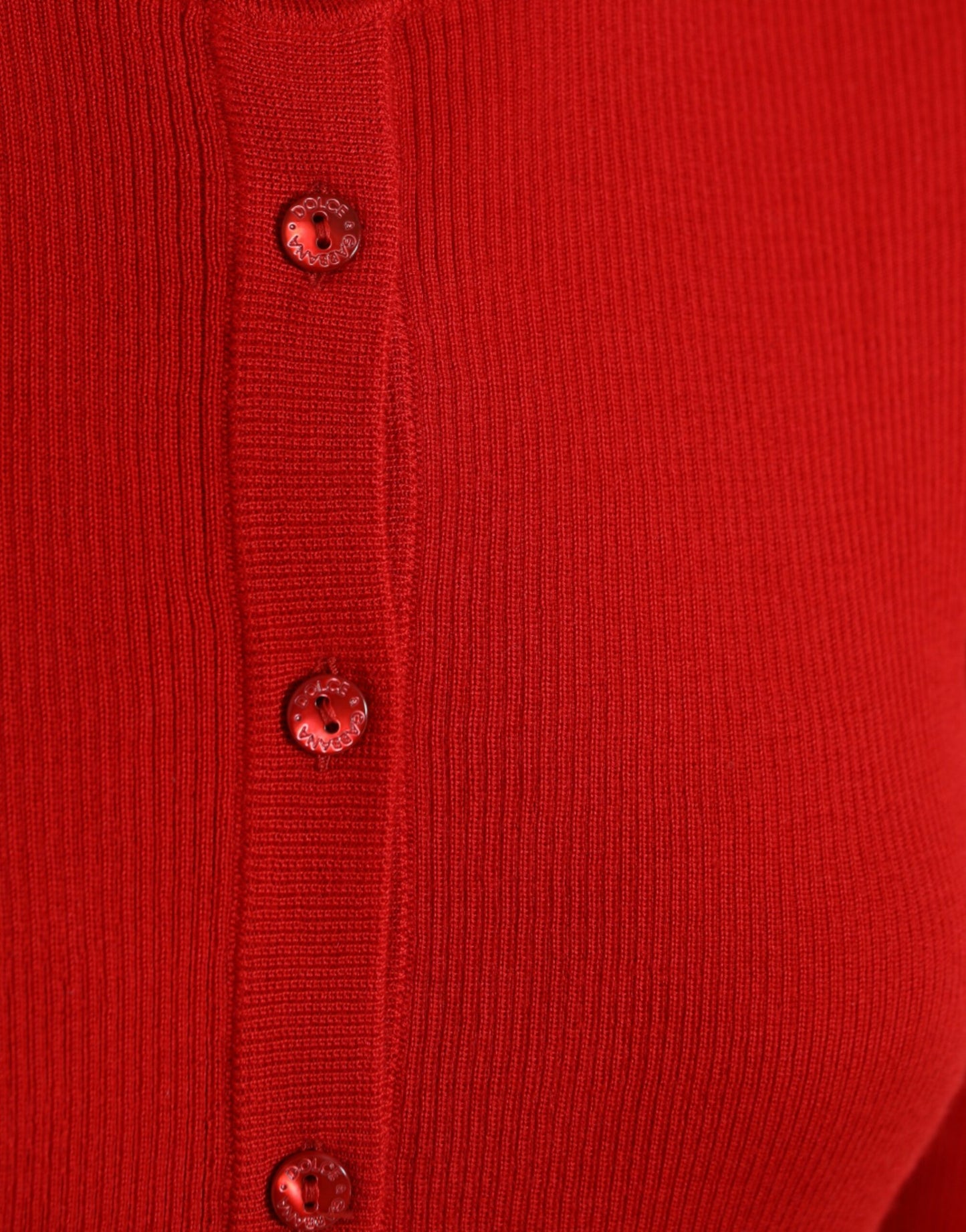 Red Cashmere Button Down Cardigan Sweater