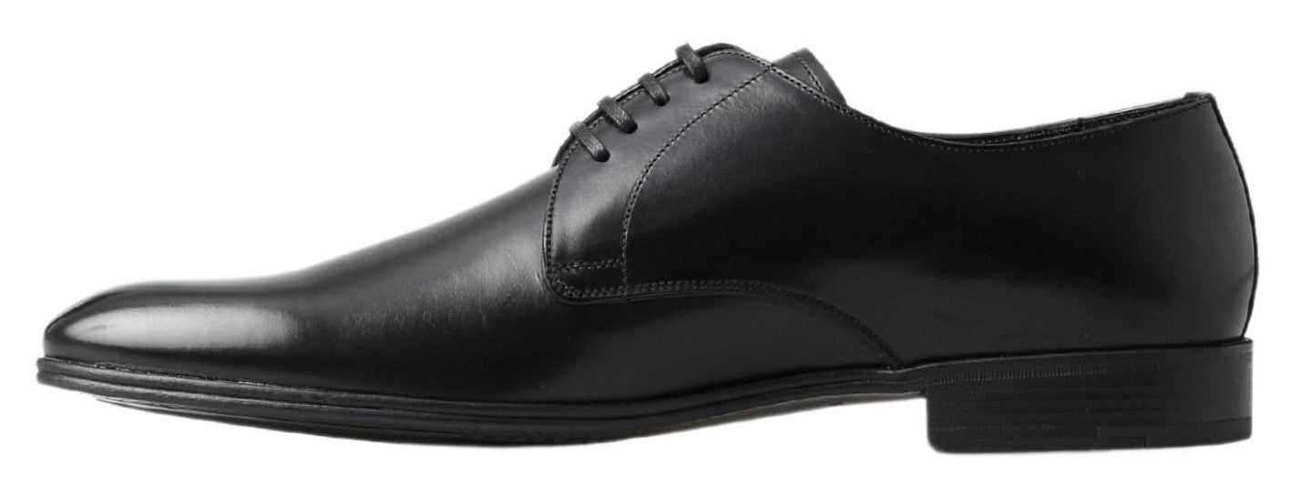 Classic Black Leather Derby Shoes