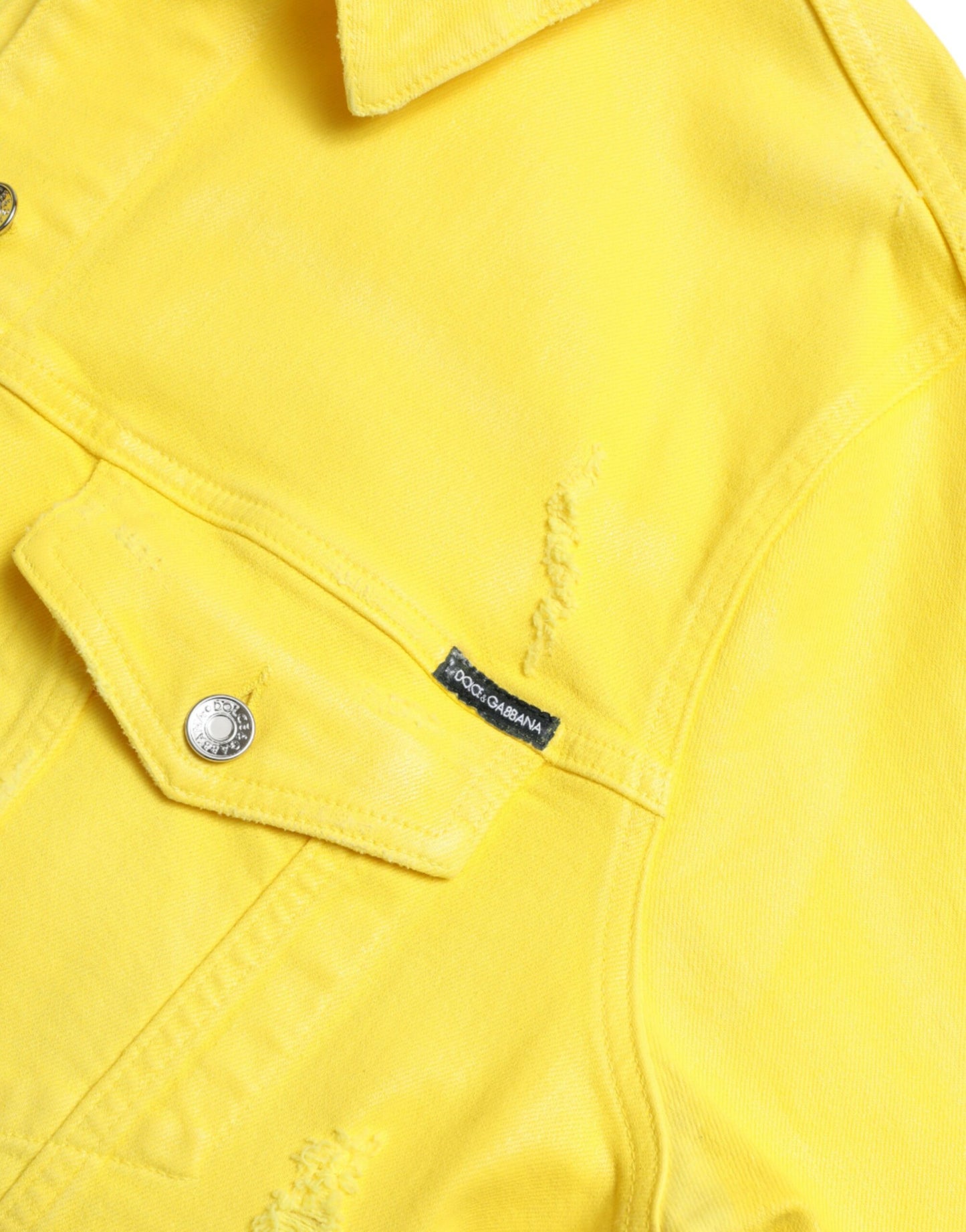 Yellow Cotton DENIM Jeans Coat Jacket