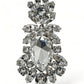White Large Baroque Crystal Women Brooch