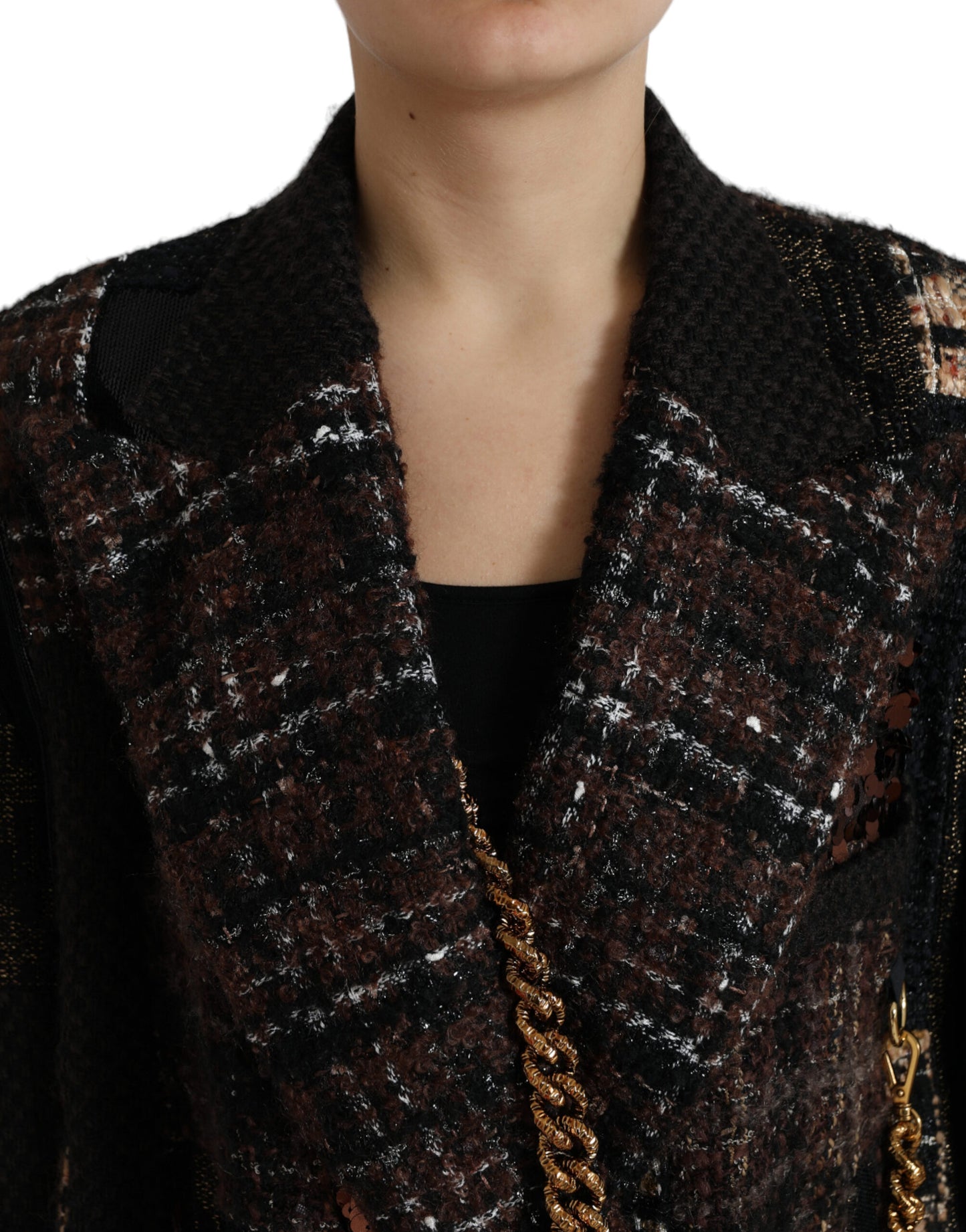 Multicolor Patchwork Double-Breasted Jacket