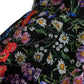 Black Polyester Floral A-line Sleeveless Mini Dress