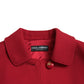 Red Wool Cropped Short Button Coat Jacket