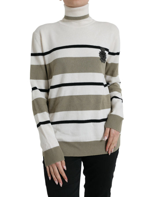 Multicolor Stripe Wool Logo Pullover Sweater