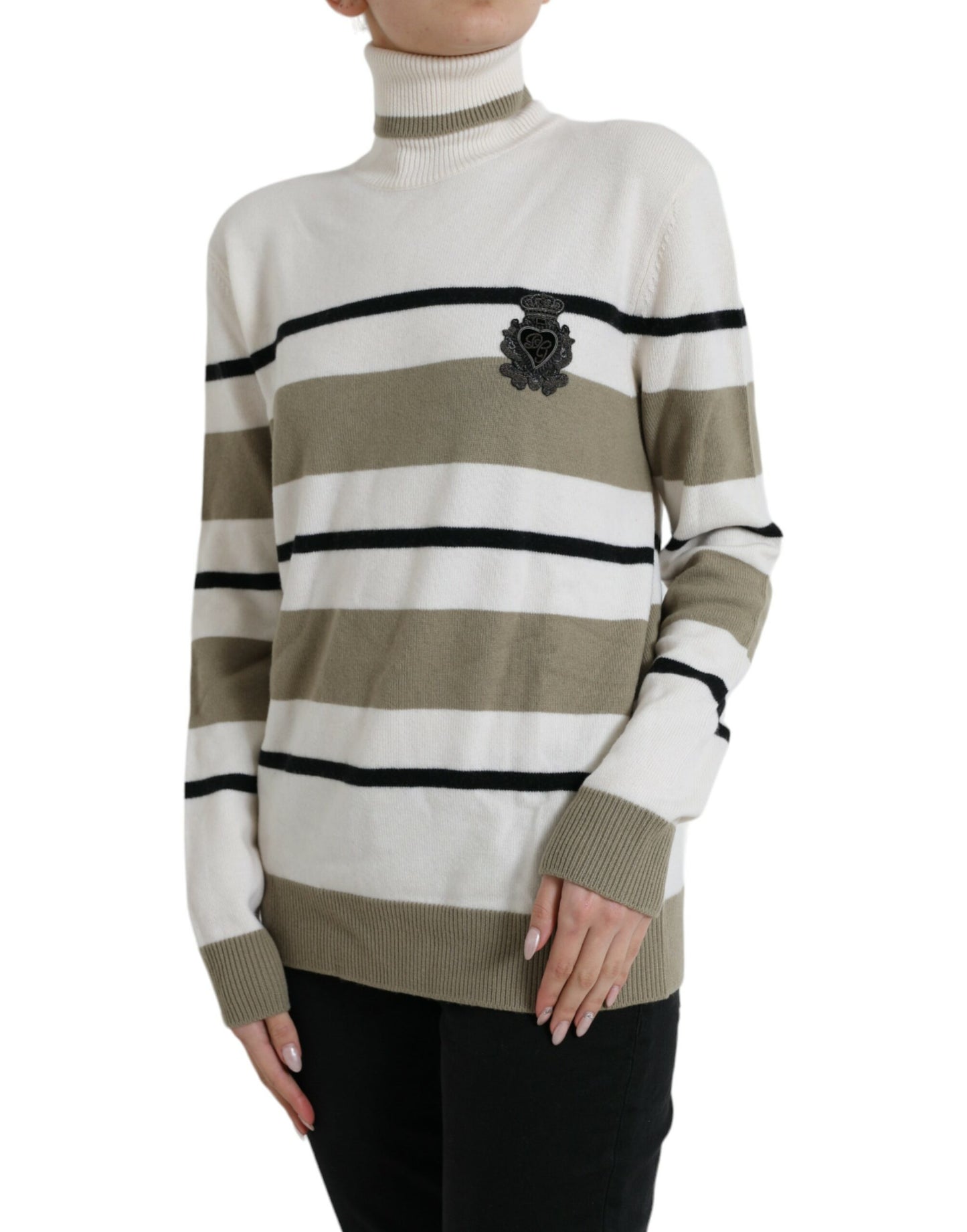 Multicolor Stripe Wool Logo Pullover Sweater