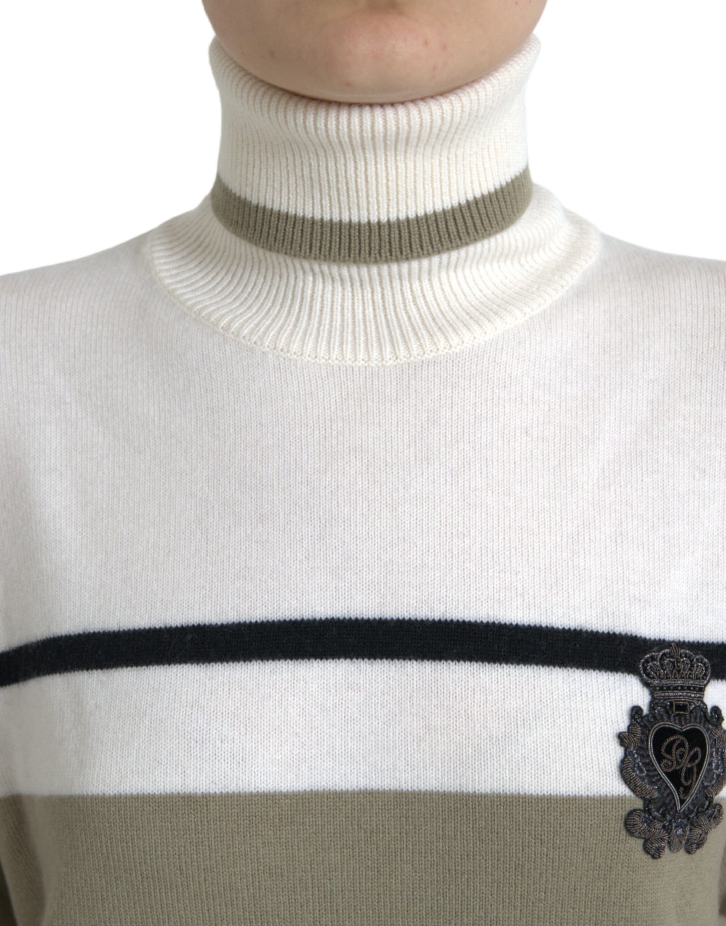 Multicolor Stripe Wool Logo Pullover Sweater