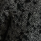 Black Chevron Polyester Shift Mini Dress