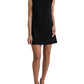 Black DG Logo Cotton Shift A-line Mini Dress