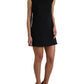 Black DG Logo Cotton Shift A-line Mini Dress