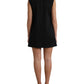 Black DG Logo Cotton Shift A-line Mini Dress