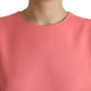 Pink Virgin Wool Sleeveless Mini Dress
