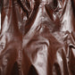 Brown Shiny Silk Sheath Sleeveless Bodycon Midi Dress