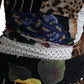 Multicolor Patchwork Midi Floral Leopard Bodycon Dress