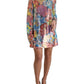 Multicolor Floral Sequined Shift Mini Dress