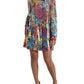 Multicolor Floral Sequined Shift Mini Dress