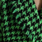 Green Houndstooth Full Sleeve Long Coat Jacket