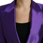 Purple Silk Slim Fit Formal 2 Piece Suit