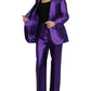 Purple Silk Slim Fit Formal 2 Piece Suit