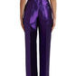 Purple Silk Slim Fit Formal 2 Piece Suit