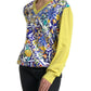 Multicolor Majolica Vneck Pullover Sweater