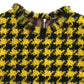 Yellow Houndstooth Sleeveless Aline Mini Dress