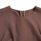 Brown Viscose Sheath Sleeveless Bodycon Midi Dress