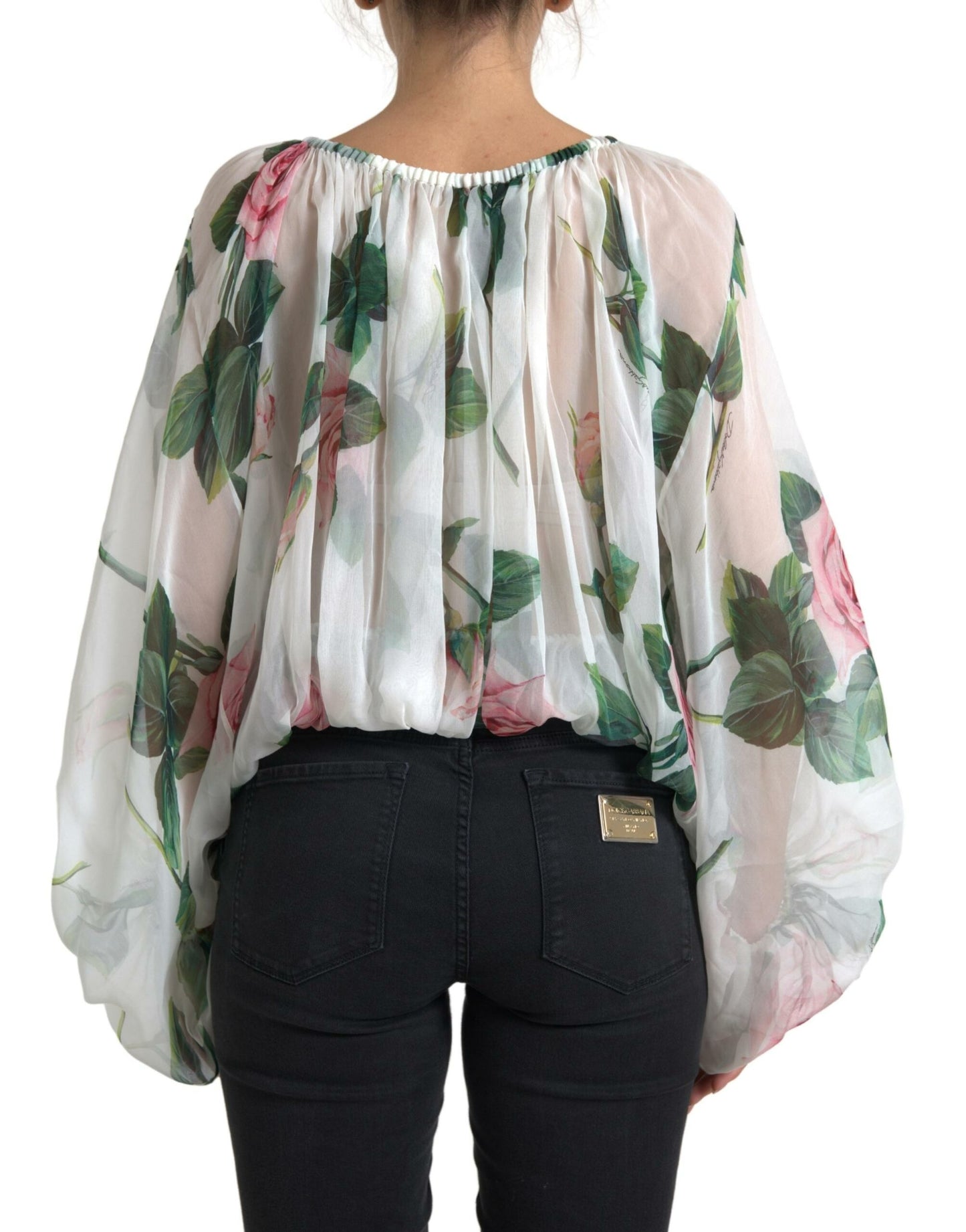 Floral Silk Long Sleeve Blouse