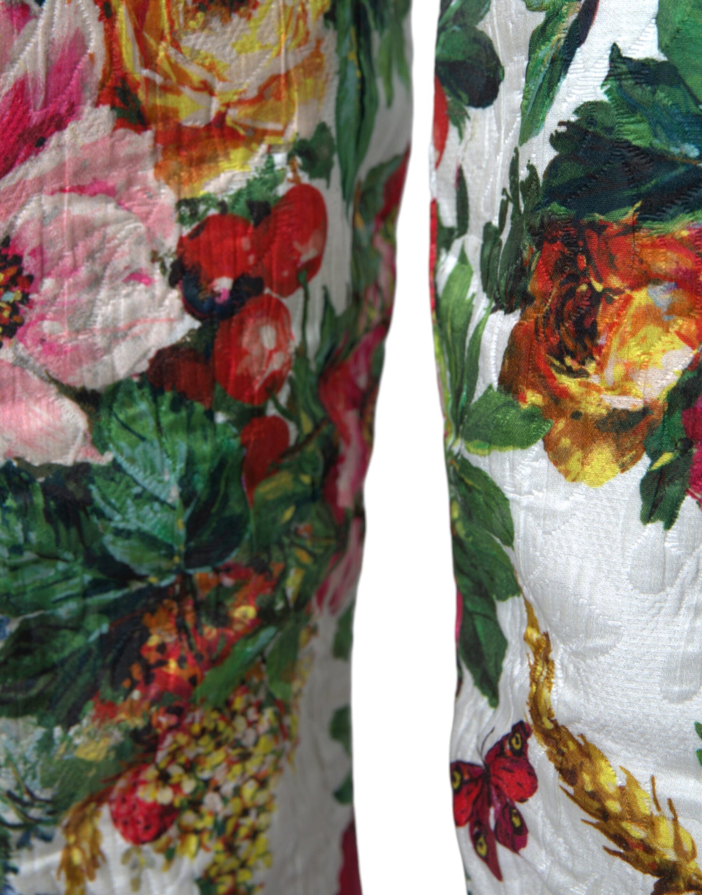 Floral Brocade Knee High Boots