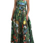 Multicolor Cotton Jungle-Print Gown