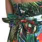 Multicolor Cotton Jungle-Print Gown