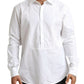 White Formal Cotton Tuxedo Men Dress Shirt