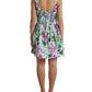 Multicolor Floral A-line Mini Cotton Shift Dress