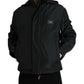 Black Polyester Logo Plaque Hooded Jacket