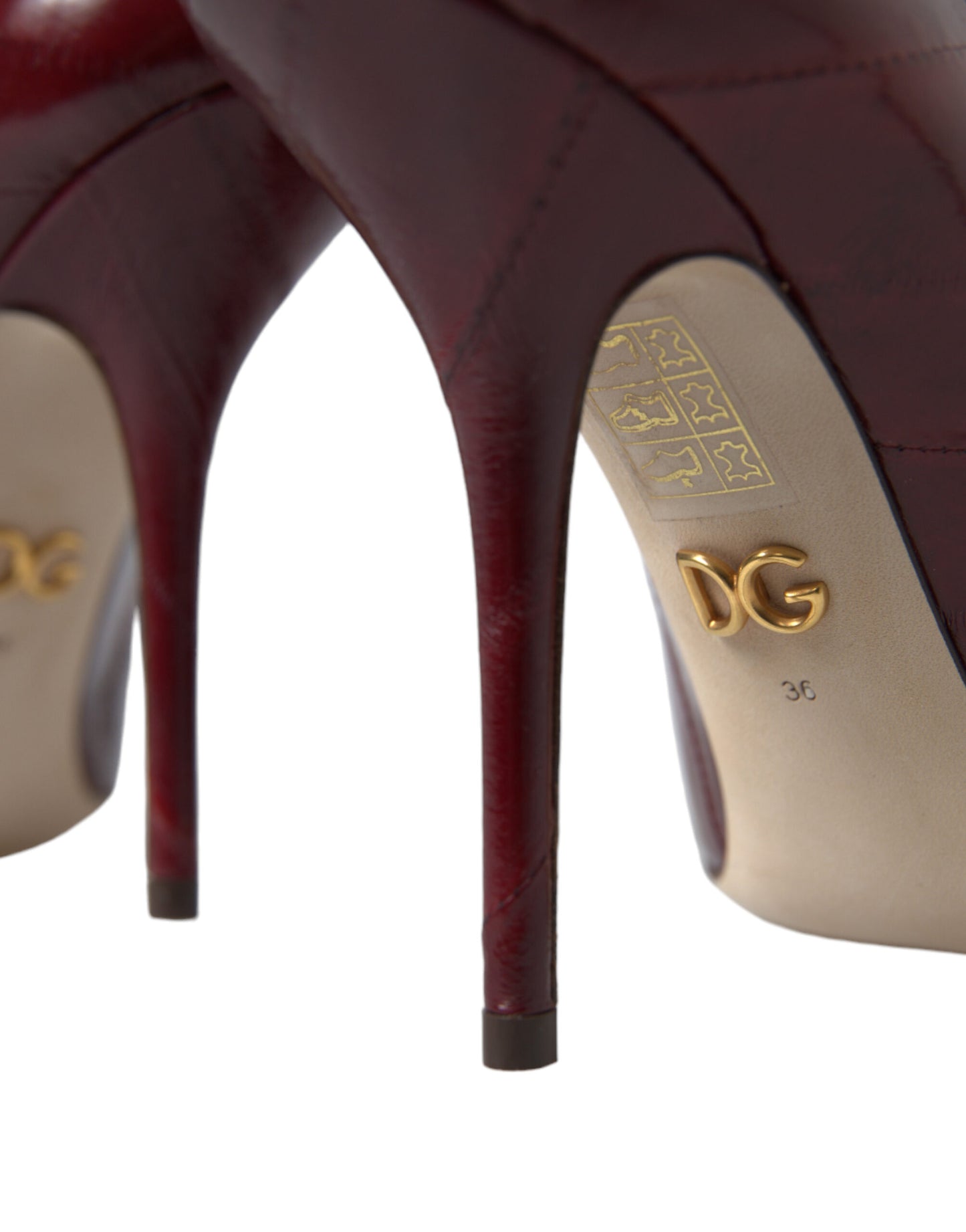 Elegant Bordeaux Eel Skin Pumps