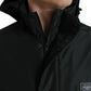 Black Polyester Logo Plaque Hooded Jacket