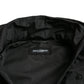 Black Polyester Logo Plaque Hooded Jacket
