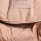 Peach Polyester Hooded Puffer Winter Jacket