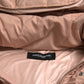 Peach Polyester Hooded Puffer Winter Jacket