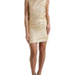 Metallic Floral Jacquard A-line Mini Dress