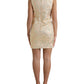 Metallic Floral Jacquard A-line Mini Dress