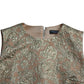 Metallic Floral Jacquard A-line Mini Dress