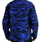 Black Blue Hooded Windbreaker Coat Jacket