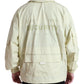 Yellow Nylon Collared Full Zip Parka Jacket
