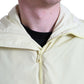 Yellow Nylon Collared Full Zip Parka Jacket