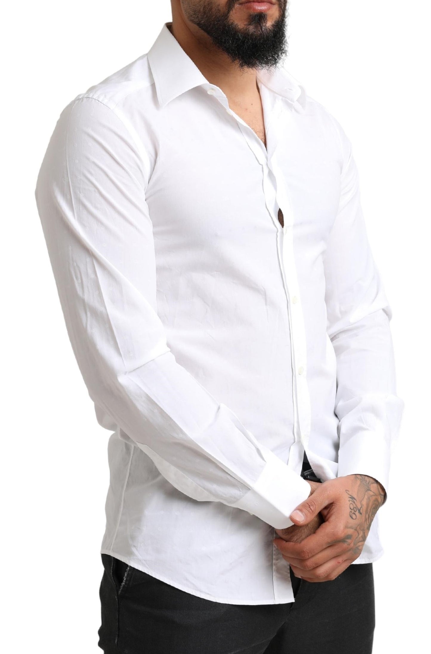 White GOLD Cotton SlimFit Formal Dress Shirt