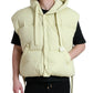 Yellow Nylon Hooded Short Sleeves Jacket